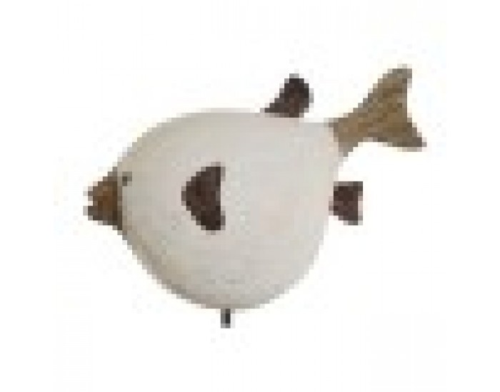 Декоративна фигурка Home ESPRIT Бял Естествен Риба 24 x 10 x 33 cm