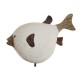 Декоративна фигурка Home ESPRIT Бял Естествен Риба 24 x 10 x 33 cm