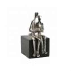 Декоративна фигурка Home ESPRIT Черен Сребрист Двойка партньори 9 x 13 x 20 cm - Home esprit