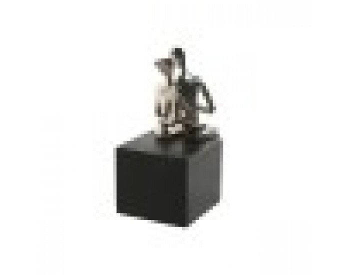 Декоративна фигурка Home ESPRIT Черен Сребрист Двойка партньори 9 x 13 x 20 cm