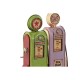 Декоративна фигурка Home ESPRIT Пурпурен цвят Шам-фъстък Vintage gasolinera 7 x 4 x 17 cm (2 броя)
