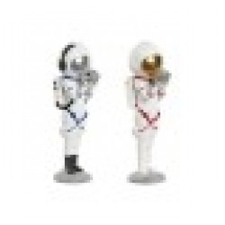 Декоративна фигурка Home ESPRIT Син Бял Червен Златен Дама Астронавт 11 x 7 x 25 cm (2 броя) - Home esprit