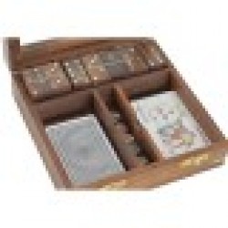 Настолна игра DKD Home Decor Sheesham Кристал Месинг Палисандрово дърво (4 pcs) (17 x 17 x 5.5 cm) - Dkd home decor