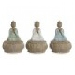 Декоративна фигурка Home ESPRIT Бял Зелен цвят тюркоаз Ориенталски 11 x 11 x 15 cm (3 броя) - Home esprit