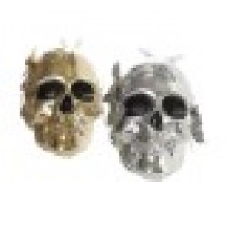 Декоративна фигурка DKD Home Decor Сребрист Златен Смола Череп (16,5 x 10,5 x 11,5 cm) (2 броя) - Dkd home decor