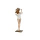 Декоративна фигурка Home ESPRIT Бял Бежов Дама Средиземноморско 8 x 6,5 x 24,5 cm (2 броя)