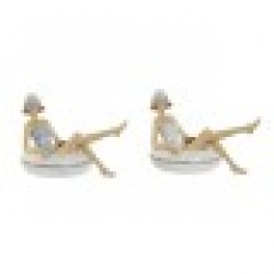 Декоративна фигурка Home ESPRIT Бял Небесно синьо Средиземноморско 17,5 x 10 x 10,5 cm (2 броя) - Home esprit