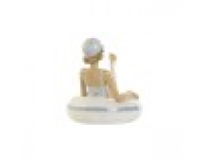 Декоративна фигурка Home ESPRIT Бял Небесно синьо Средиземноморско 17,5 x 10 x 10,5 cm (2 броя)