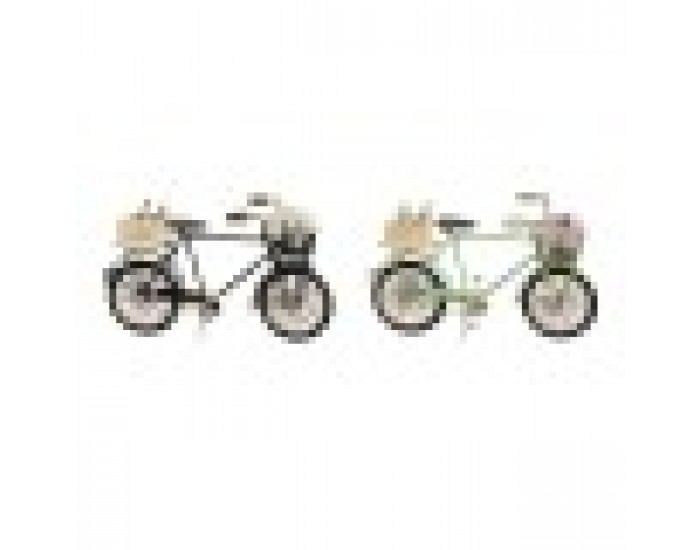 Декоративна фигурка Home ESPRIT Черен Мента Колело Vintage 24 x 9 x 13 cm (2 броя)