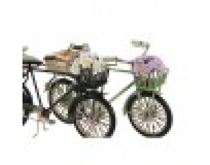 Декоративна фигурка Home ESPRIT Черен Мента Колело Vintage 24 x 9 x 13 cm (2 броя)