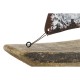 Декоративна фигурка Home ESPRIT Бял Естествен Платноходка Завършек със състаряващо покритие 35,3 x 8 x 46,5 cm