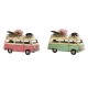 Декоративна фигурка Home ESPRIT Ван Зелен Розов Vintage 17 x 8 x 11 cm (2 броя)