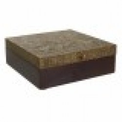 Кутия за бижута Alexandra House Living Тъмно сив Месинг Дърво манго Дървен MDF 20 x 7 x 20 cm - Alexandra house living