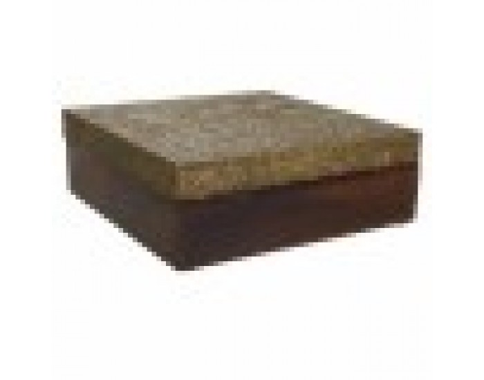 Кутия за бижута Alexandra House Living Тъмно сив Месинг Дърво манго Дървен MDF 20 x 7 x 20 cm