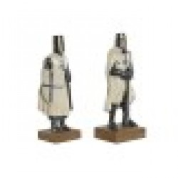 Декоративна фигурка Home ESPRIT Бял Сребрист Смола 10 x 8 x 25 cm (2 броя) - Home esprit