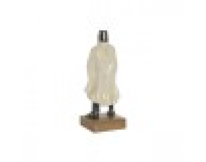 Декоративна фигурка Home ESPRIT Бял Сребрист Смола 10 x 8 x 25 cm (2 броя)