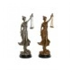 Декоративна фигурка Home ESPRIT Златен Сребрист Смола 8,5 x 7,5 x 25 cm (2 броя) - Home esprit