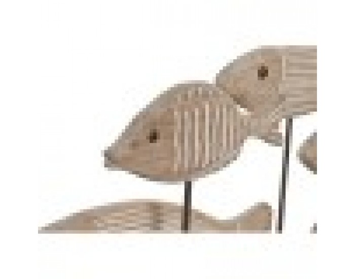 Декоративна фигурка DKD Home Decor Завършек със състаряващо покритие Светло кафяв Спирали (51 x 8 x 27 cm)