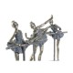 Декоративна фигурка Home ESPRIT Сив Златен Класическа танцьорка 14 x 8 x 20 cm (3 броя)