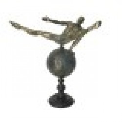 Декоративна фигурка DKD Home Decor Свят Златен Смола Гимнастик Модерен (29 x 16 x 33 cm) - Dkd home decor