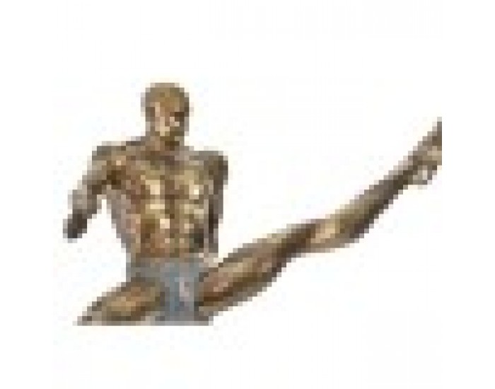 Декоративна фигурка DKD Home Decor Свят Златен Смола Гимнастик Модерен (29 x 16 x 33 cm)