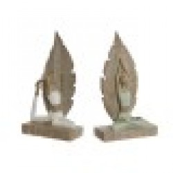 Декоративна фигурка Home ESPRIT Бял Зелен Scandi 15,5 x 7,5 x 26,5 cm (2 броя) - Home esprit