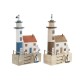 Декоративна фигурка Home ESPRIT Син Червен Многоцветен 17 x 8,5 x 30 cm (2 броя)