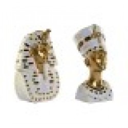 Декоративна фигурка Home ESPRIT Бял Златен Смола Ориенталски Египтянин 11 x 8,5 x 17 cm (2 броя) - Home esprit