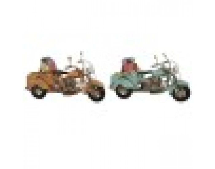 Декоративна фигурка Home ESPRIT Син Оранжев Vintage 22 x 10,5 x 11,5 cm (2 броя)