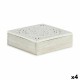 Декоративна кутия Бял Дървен 22 x 7,5 x 22 cm (4 броя)