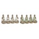 Декоративна фигурка Home ESPRIT Бял Зелен Буда Ориенталски 24 x 9 x 11 cm (2 броя)