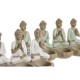 Декоративна фигурка Home ESPRIT Бял Зелен Буда Ориенталски 24 x 9 x 11 cm (2 броя)