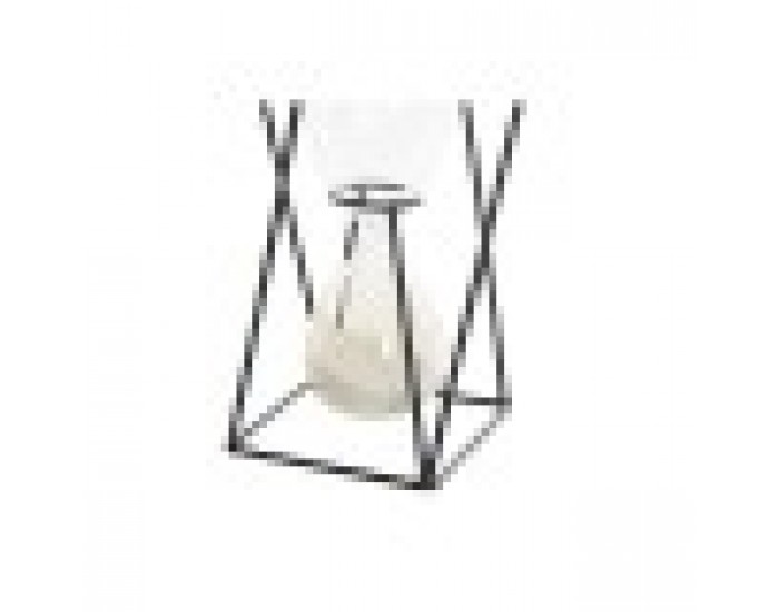 Пясъчен часовник DKD Home Decor Черен Кристал Метал (14 x 14 x 19 cm) (2 броя)