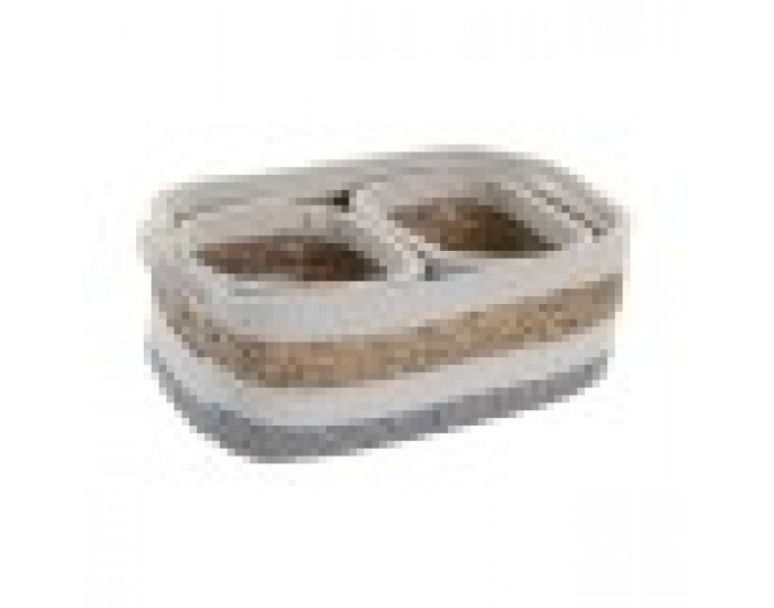 Декоративна кутия DKD Home Decor Памук Естествено влакно (3 Части) (33 x 23 x 13 cm)