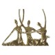 Декоративна фигурка DKD Home Decor Черен Златен Смола (25 x 9,8 x 44,5 cm)