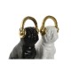 Декоративна фигурка Home ESPRIT Бял Черен Златен Куче 12 x 18 x 30 cm (2 броя)