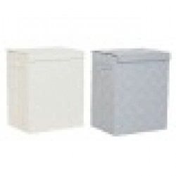 Кошница Home ESPRIT Сив Сметана 40 x 30 x 50 cm (2 броя) - Home esprit