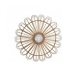 Декорация за стена DKD Home Decor Кафяв Бял Бамбук Дървен MDF (70 x 1.5 x 70 cm) - Dkd home decor