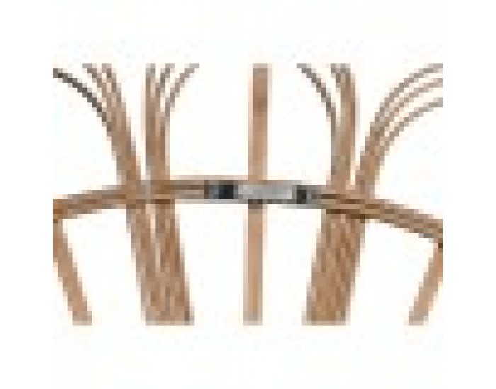 Декорация за стена DKD Home Decor Кафяв Бял Бамбук Дървен MDF (70 x 1.5 x 70 cm)