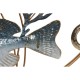Декорация за стена Home ESPRIT Син Златен Средиземноморско Риби 91 x 4,5 x 50 cm