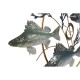 Декорация за стена Home ESPRIT Син Златен Средиземноморско Риби 91 x 4,5 x 50 cm