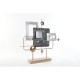 Декоративна фигурка DKD Home Decor Златен Метал Небесно синьо (59 x 8.5 x 54.6 cm)