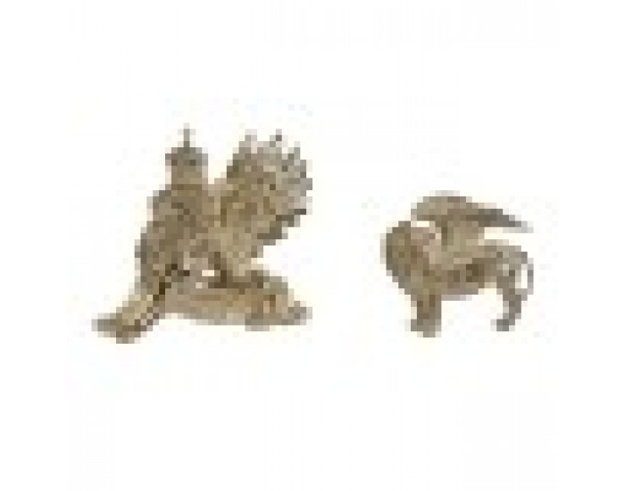 Декоративна фигурка Home ESPRIT Златен Лъв 20 x 10,5 x 17,5 cm 29 x 13 x 25 cm (2 броя)