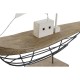 Декоративна фигурка Home ESPRIT Бял Естествен Платноходка Моряк Завършек със състаряващо покритие 54 x 15 x 61,5 cm