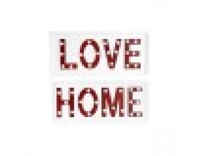 Декорация за стена DKD Home Decor Бял Червен Град 48 x 4 x 22 cm (2 броя)