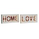Декорация за стена DKD Home Decor Бял Червен Град 48 x 4 x 22 cm (2 броя)