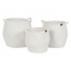 Игра на Кошници Home ESPRIT Бял Модерен 34 x 34 x 34 cm (3 Части) - Home esprit