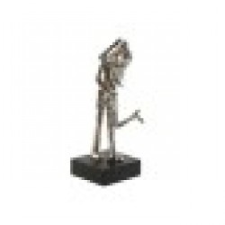 Декоративна фигурка Home ESPRIT Черен Сребрист Двойка партньори 14 x 10 x 29 cm - Home esprit