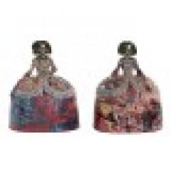 Декоративна фигурка Home ESPRIT Многоцветен Смола Огледало Дама 17 x 12 x 21,5 cm (2 броя) - Home esprit