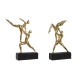Декоративна фигурка DKD Home Decor Черен Златен Смола Гимнастик Модерен (21 x 5,5 x 25,5 cm) (2 броя)